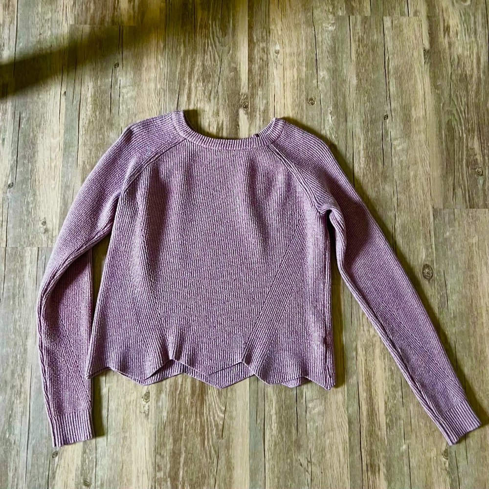 Dusty Pink Rose Crop Sweater